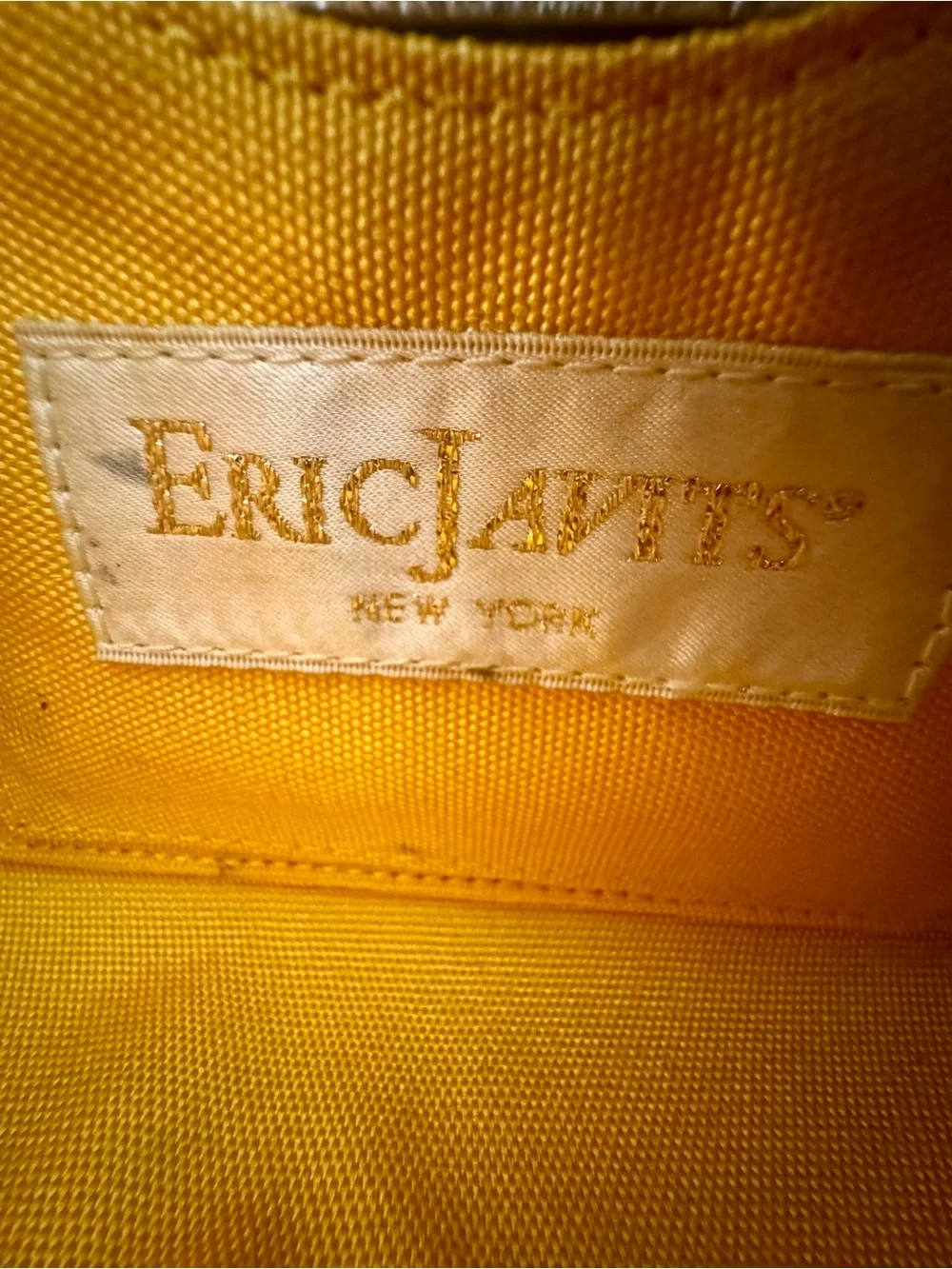 Eric Javits Elegant Metallic Gold Evening Clutch